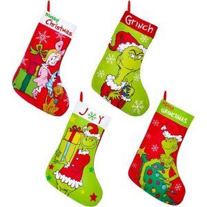 4 Pack 18‎ Inch Large Christmas Stockings, Holiday Party Decor for Family